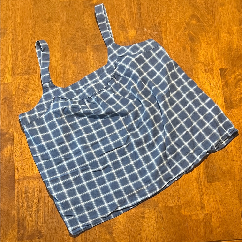 Eddie Bauer Blue Plaid Women's Tank Top